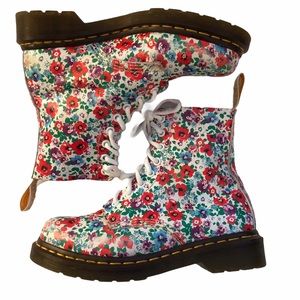 Dr. Martens 1460 Pascal White Wild Poppy Boots 6
